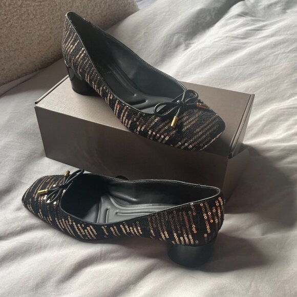 Franco Sarto Women's Pump Black Sparkle - Picture 5 of 7